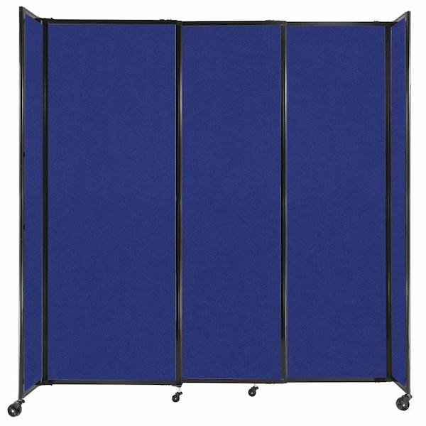 StraightWall Sliding Portable Partition 7'2" x 7'6" Royal Blue Fabric
